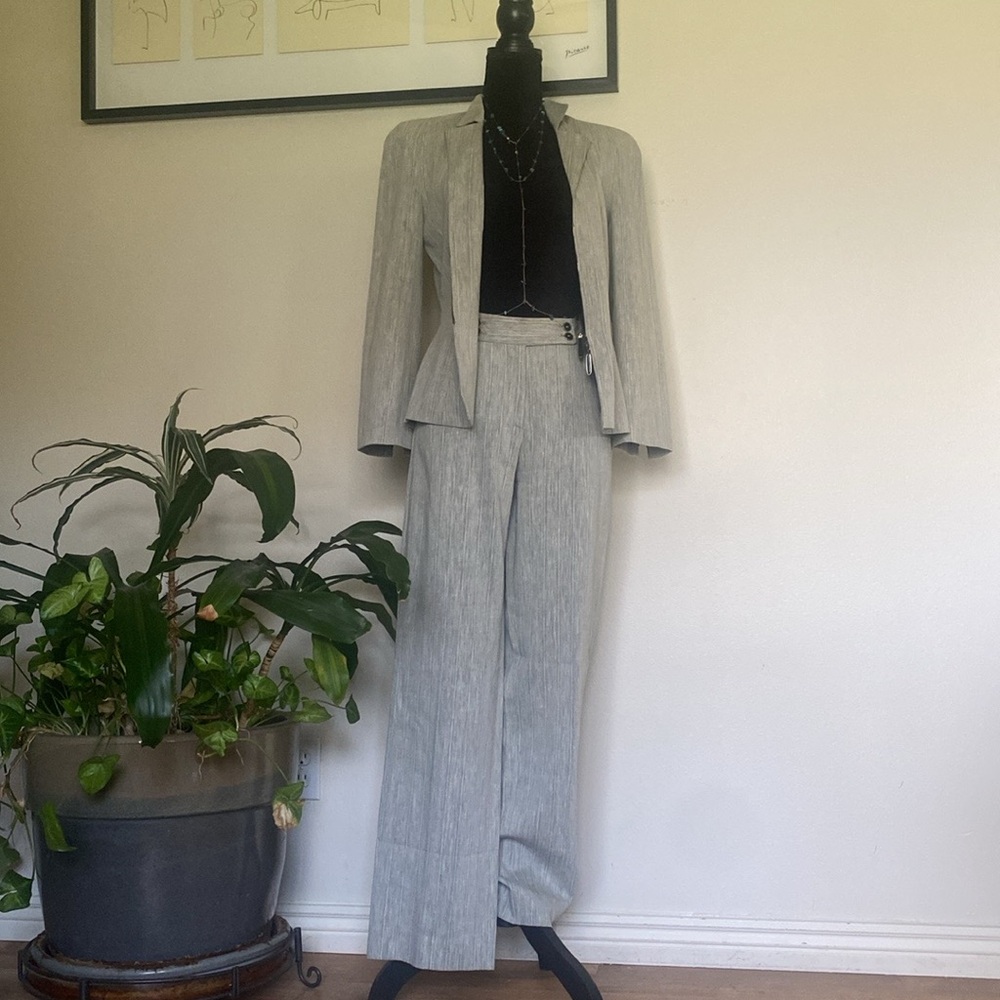 Salvatore Ferragamo linen and cotton pants and blazer suit